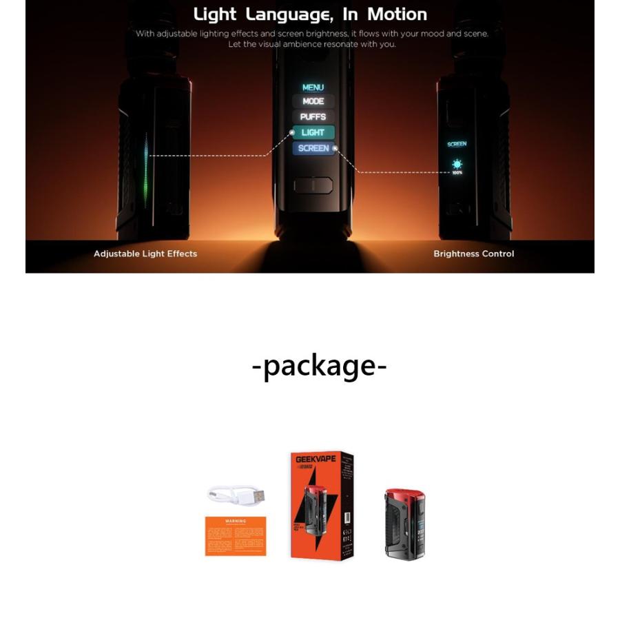 Geekvape Aegis Legend 5 Mod 本体のみ ギークベイプ イージスレジェンド5 vape 本体 ベイプ 18650バッテリー駆動 [Y-99] |  | 03