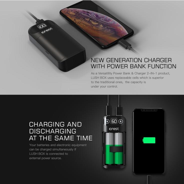 Efest LUSH BOX CHARGER ラッシュボックス イーフェスト モバイルバッテリー バッテリーチャージャー バッテリーチャージャー バッテリー 充電 Z-64 |  | 05