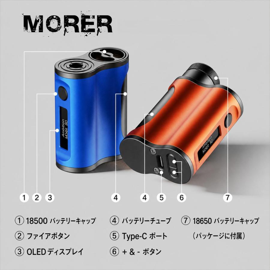 Ambition Mods Morer SBS Box Mod  モーラー アンビション ステルスモッド vape 本体 ベイプ mod 本体 アンビションモッズ 電子タバコ [M-0] |  | 06