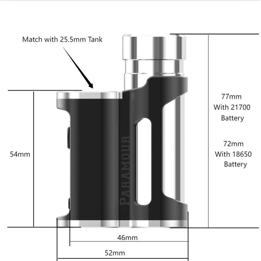 MECHVAPE x EVOLV PARAMOUR DNA80C SBS MOD 21700 バッテリー メックベイプ パラモア ベイプ 本体 vape 電子タバコ 本体 [Q-23] |  | 04