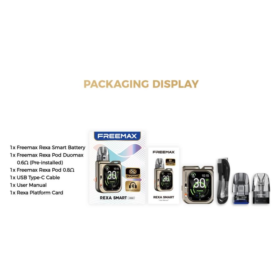 FreeMax Rexa Smart Pod kit 1600mAh vape 本体 ベイプ 電子タバコ シーシャ 水蒸気 持ち運びシーシャ フリーマックス レクサスマート [Q-9] |  | 12