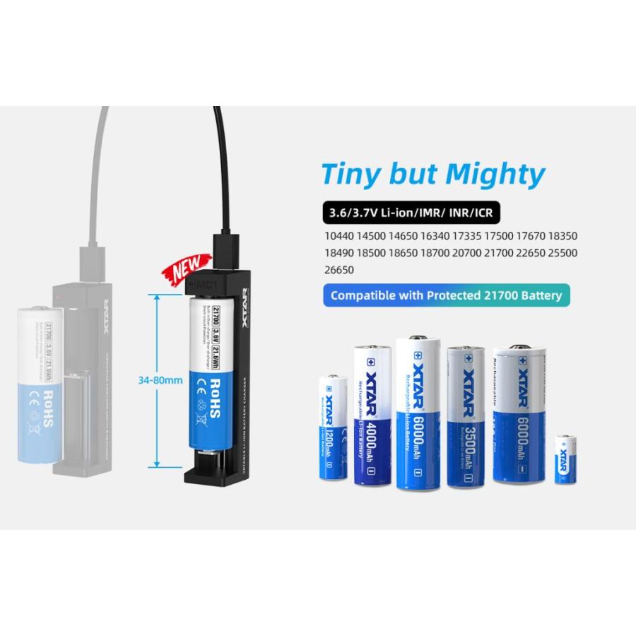 XTAR MC1 充電器バッテリー 充電器 バッテリーチャージャー エクスター 電子タバコ ベイプ vape リチウム バッテリー イオン マンガン ニッケル  [C-85] |  | 01