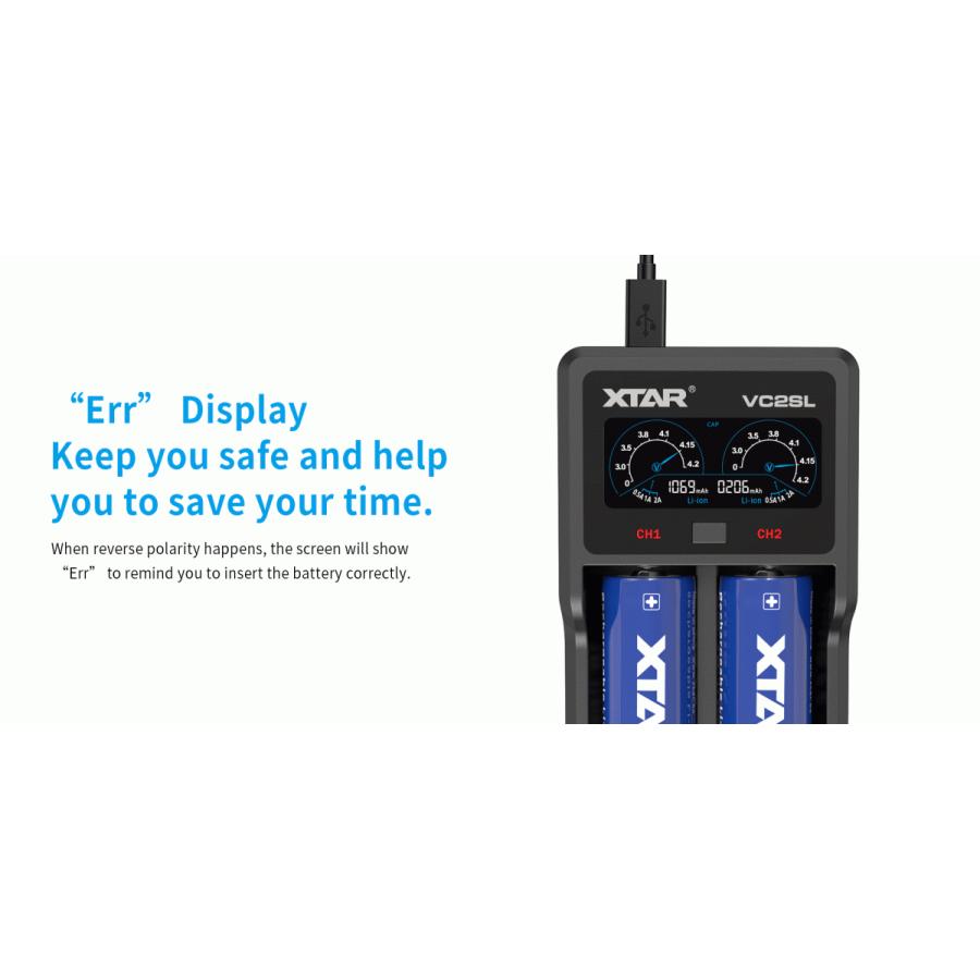 XTAR VC2SL バッテリー充電器  電子タバコ ベイプ vape 充電器 バッテリーチャージャー エクスター[Y-14] |  | 03