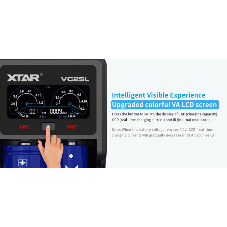 XTAR VC2SL バッテリー充電器  電子タバコ ベイプ vape 充電器 バッテリーチャージャー エクスター[Y-14] |  | 04