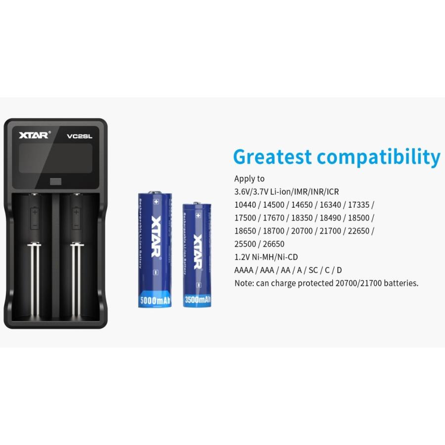 XTAR VC2SL バッテリー充電器  電子タバコ ベイプ vape 充電器 バッテリーチャージャー エクスター[Y-14] |  | 05
