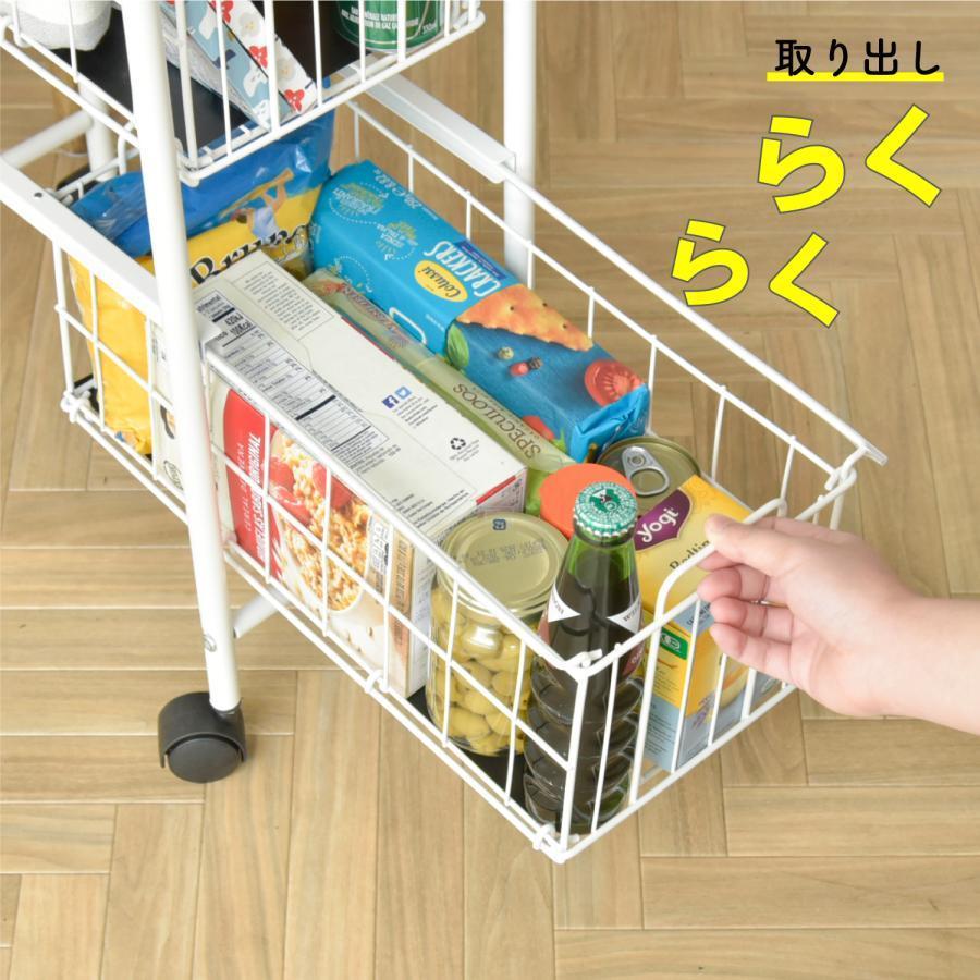 隙間収納 25cm キャスター付き 3段 引き出し 隙間収納ラック 組み立て式 スリムラック 収納ラック すき間収納 キッチン収納 洗面所 リビング｜edgelinkthstore｜06