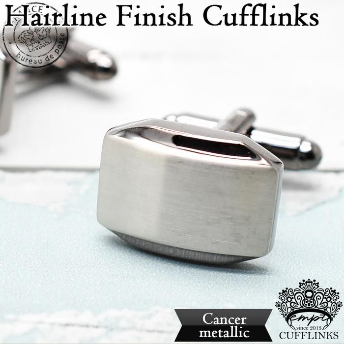 スクエアヘアライン仕上げカフス | カフスリンクス カフス カフスボタン カフリンクス ガンメタリック メンズ 使い方 結婚式 お洒落 シルバー 銀 ヘアライン カ | 