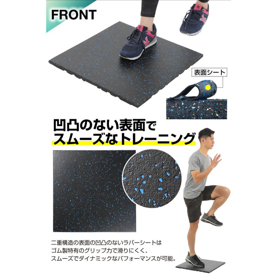 ジムマット 50x50x2.0cm | ゴムマット 2cm 20mm 防音 防滑