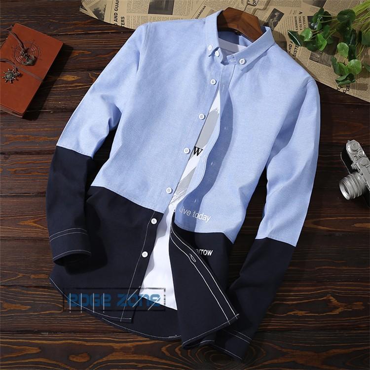 長袖シャツ メンズ カジュアルシャツ 白シャツ ワイシャツ 切り替え 長袖 春 代 30代 40代 50代 春服 Eg Edge Zone 通販 Yahoo ショッピング