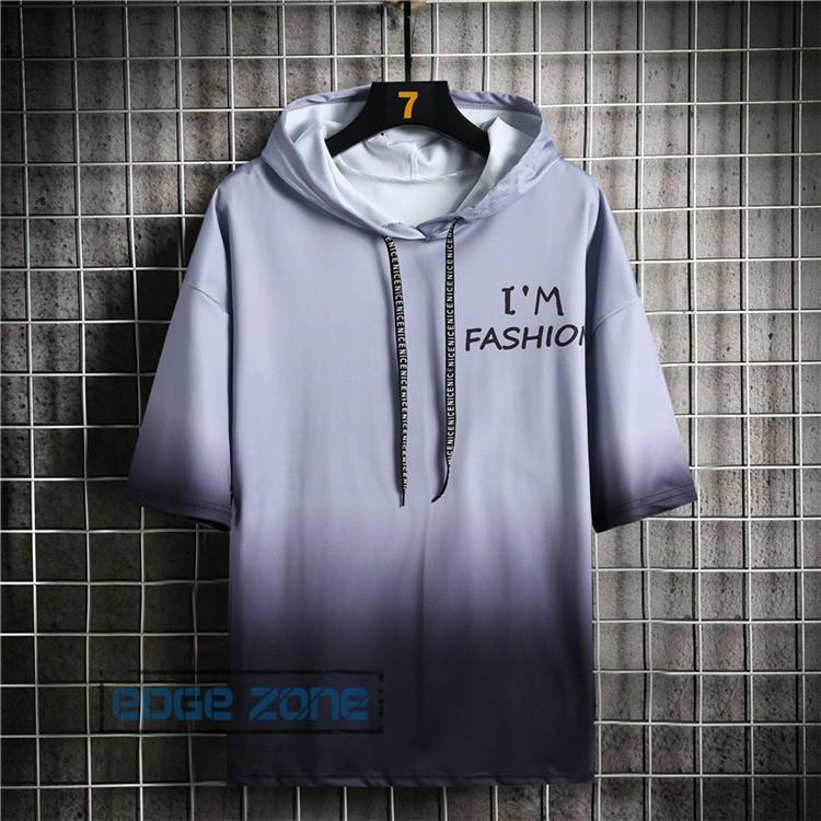 パーカー メンズ おしゃれ レディース 夏パーカー 切り替え 半袖パーカー 英文字 フード付き カジュアル 夏 Ege Edge Zone 通販 Yahoo ショッピング