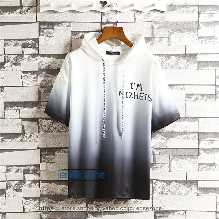 パーカー メンズ おしゃれ レディース 夏パーカー 切り替え 半袖パーカー 英文字 フード付き カジュアル 夏 Ege19052811 Edge Zone 通販 Yahoo ショッピング