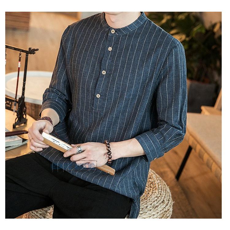 七分袖シャツ メンズ ストライプ柄 リネンシャツ ストライプシャツ ビジネス カジュアルシャツ 薄手 春夏 22メンズファッション Ege Edge Zone 通販 Yahoo ショッピング