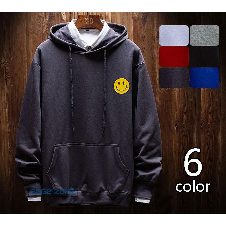 長袖パーカー メンズ 笑顔マーク パーカー おしゃれ 部屋着 スウェット スポーツウェア 秋 大きいサイズ 6色 新作 Ege Edge Zone 通販 Yahoo ショッピング