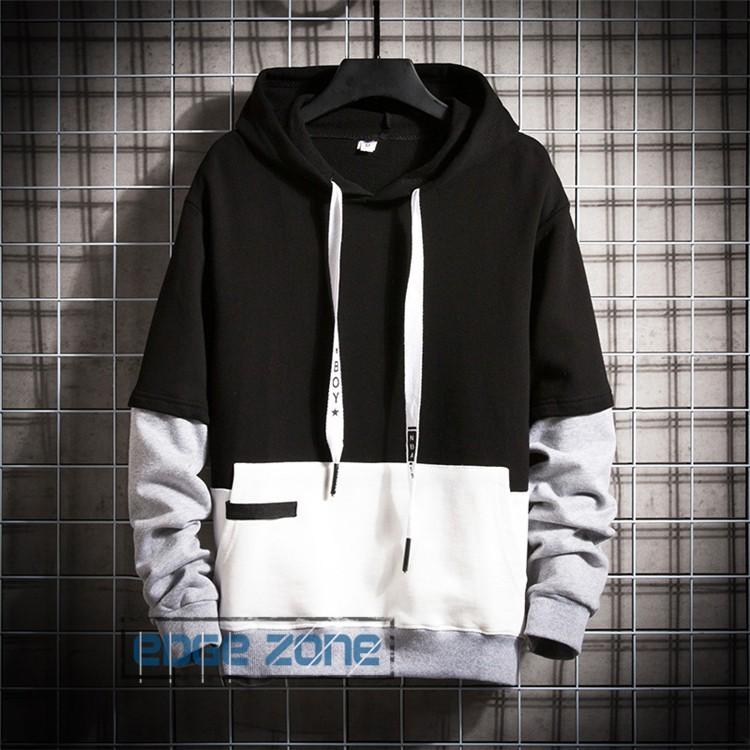 パーカー メンズ 長袖パーカー カジュアル フード付き プルオーバーパーカー 切り替え 大きいサイズ 秋冬 Ege Edge Zone 通販 Yahoo ショッピング