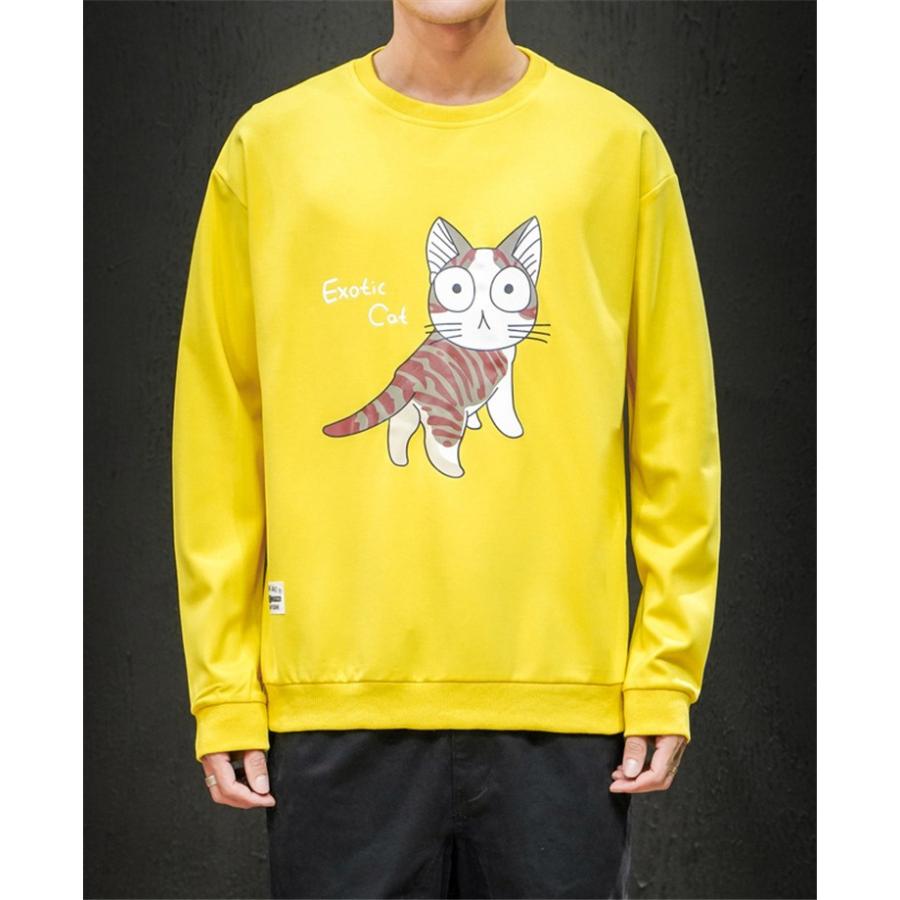トレーナー メンズ スウェット 猫柄 プルオーバー スウェット 大きいサイズ カジュアル 可愛い 春 Ege Edge Zone 通販 Yahoo ショッピング