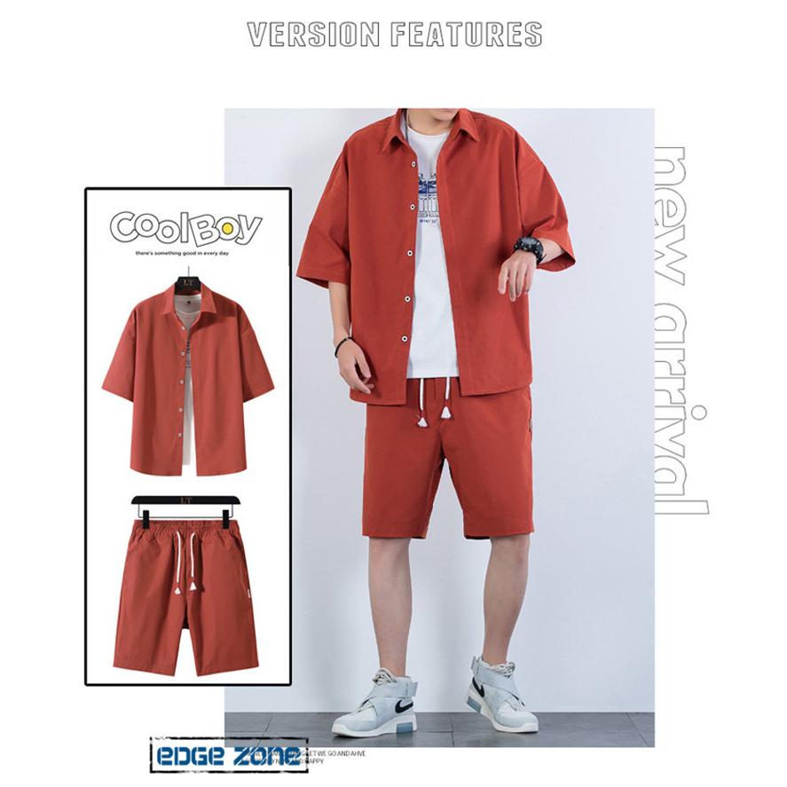 セットアップ メンズ 上下セット 半袖シャツ ハーフパンツ 涼しい ルームウェア カジュアル 大きいサイズ 夏 Ege Edge Zone 通販 Yahoo ショッピング