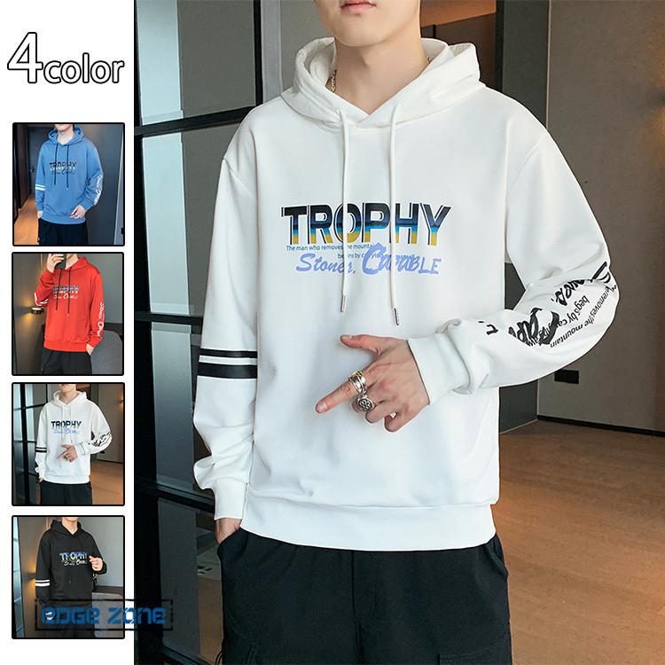 パーカー メンズ 長袖パーカー スウェット 英文字 英語プリント アメカジ 袖文字 ストリート ファッション かっこいい カジュアル 秋服 オシャレ スポーツ Ege Edge Zone 通販 Yahoo ショッピング