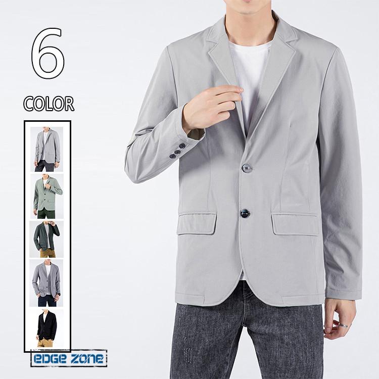 テーラードジャケット メンズ ジャケット 無地 シンプル ストレッチ ナイロン ビジネス 立ち襟 スウェット 紳士服 秋服 冬服 Ege Edge Zone 通販 Yahoo ショッピング