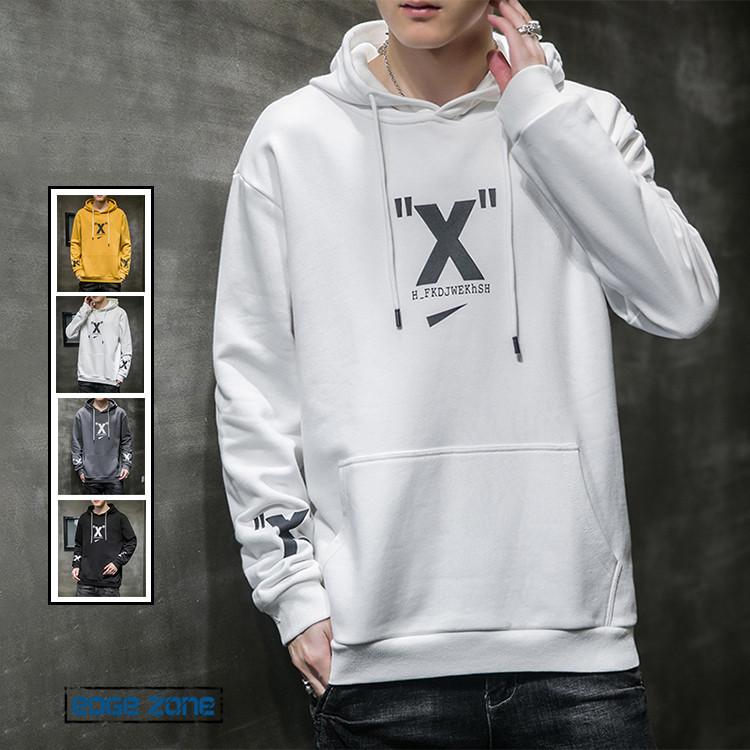 長袖パーカー メンズ トップス 英文字 プルオーバーパーカー オシャレ ファッション カジュアル リブ フード付き スポーツ Ege Edge Zone 通販 Yahoo ショッピング