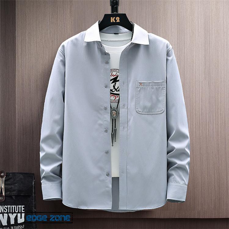 シャツ メンズ 長袖 開襟 カジュアルシャツ メンズ シャツ ワイシャツ トップス おしゃれ 長袖シャツ 白シャツ ビジネス Ege Edge Zone 通販 Yahoo ショッピング