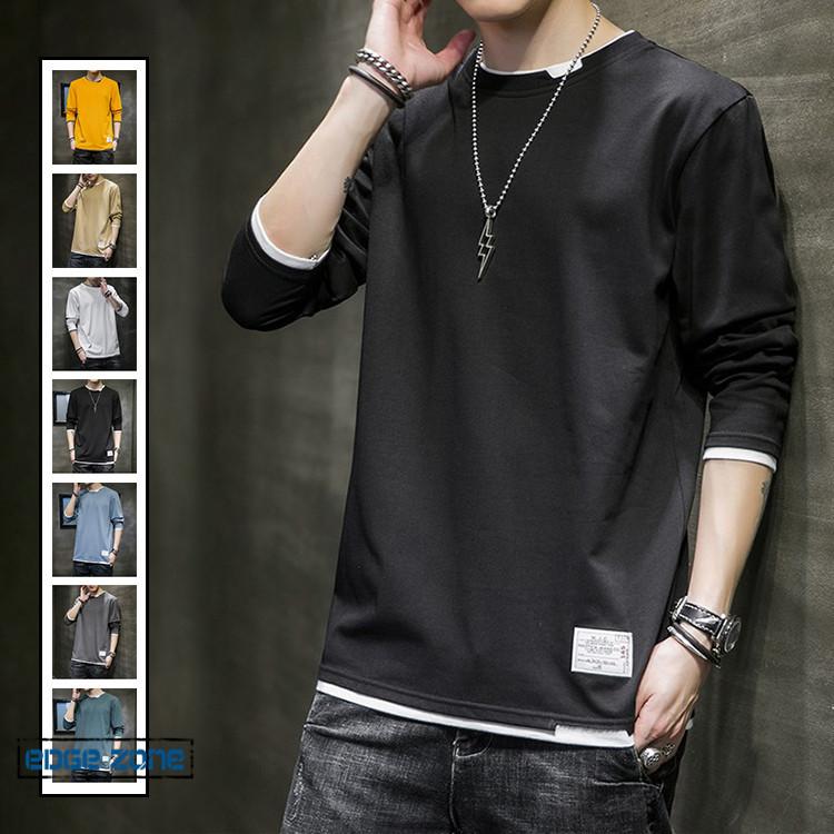 シャツ 長袖 メンズ レディース 長袖tシャツ 重ね着風 ロングスリーブ スポーツ 英文字 オシャレ ファッション お兄系 ストリート 22メンズファッション Ege Edge Zone 通販 Yahoo ショッピング
