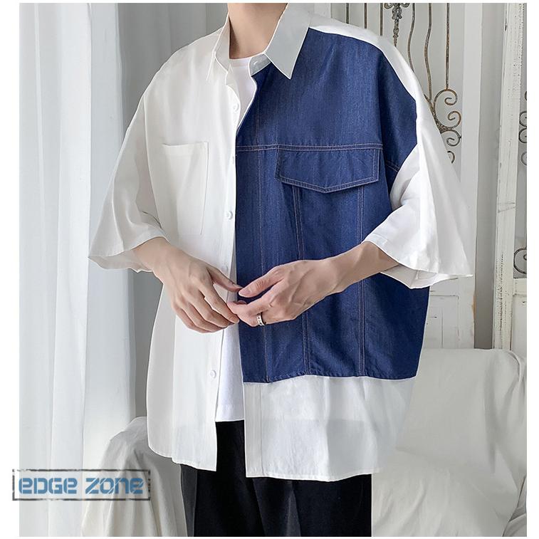 シャツ メンズ 10代 代 おしゃれ カジュアルシャツ 五分袖シャツ 半袖 夏 夏服 春 韓国ファッション 韓国風 数量限定 特売 半袖