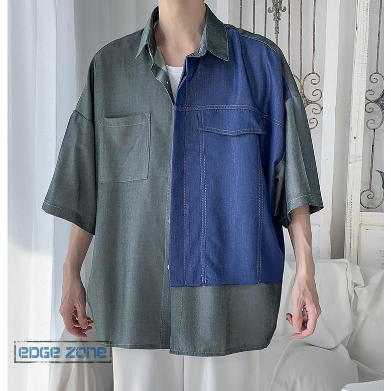 シャツ メンズ 10代 代 おしゃれ カジュアルシャツ 五分袖シャツ 半袖 夏 夏服 春 韓国ファッション 韓国風 数量限定 特売 半袖