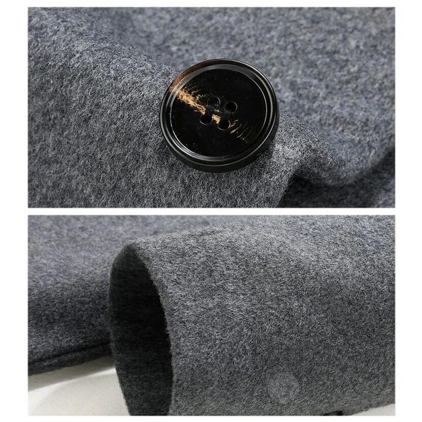 ブレザー メンズ 秋冬 テーラードジャケット ウールコート シングル 2