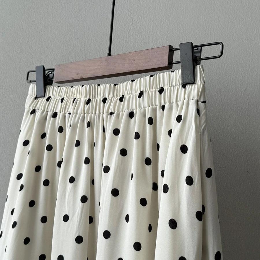 スカート ドット柄スカート ロングスカート ドット柄 水玉