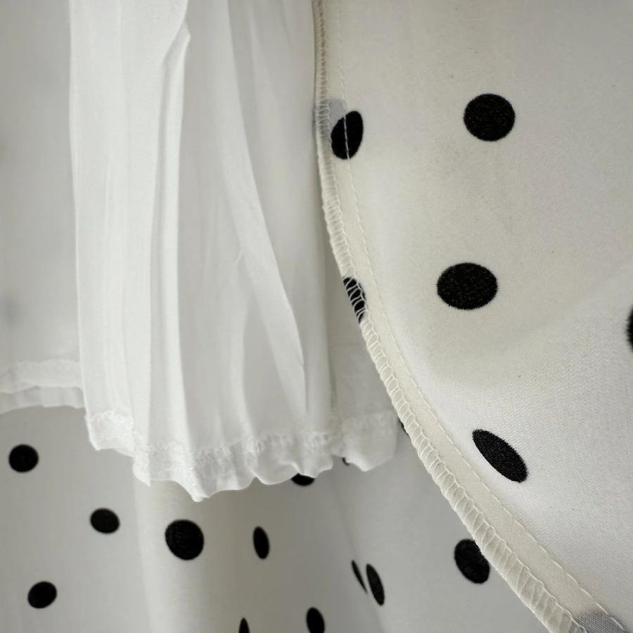 スカート ドット柄スカート ロングスカート ドット柄 水玉