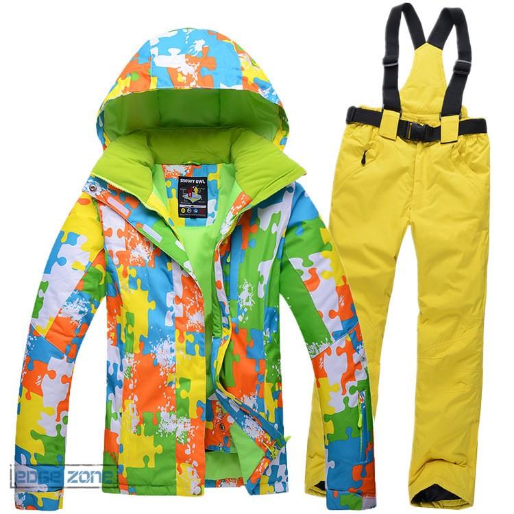 スノーボードウェア レディース メンズ スキーウェア アウトドアウェア 上下セット オシャレ 柄物 マウンテンパーカー スポーツウェア 冬 Zjj Edge Zone 通販 Yahoo ショッピング