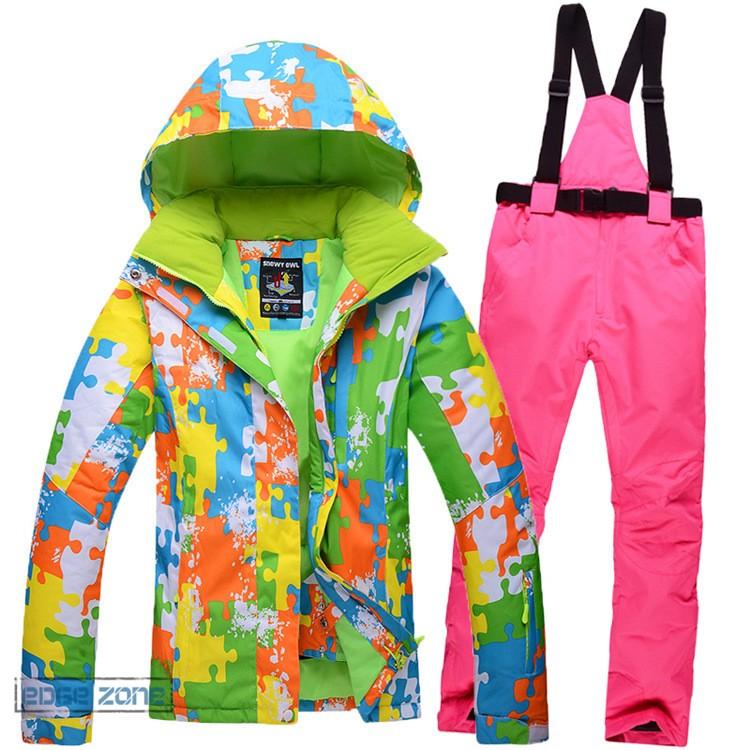 スノーボードウェア レディース メンズ スキーウェア アウトドアウェア 上下セット オシャレ 柄物 マウンテンパーカー スポーツウェア 冬 Zjj Edge Zone 通販 Yahoo ショッピング