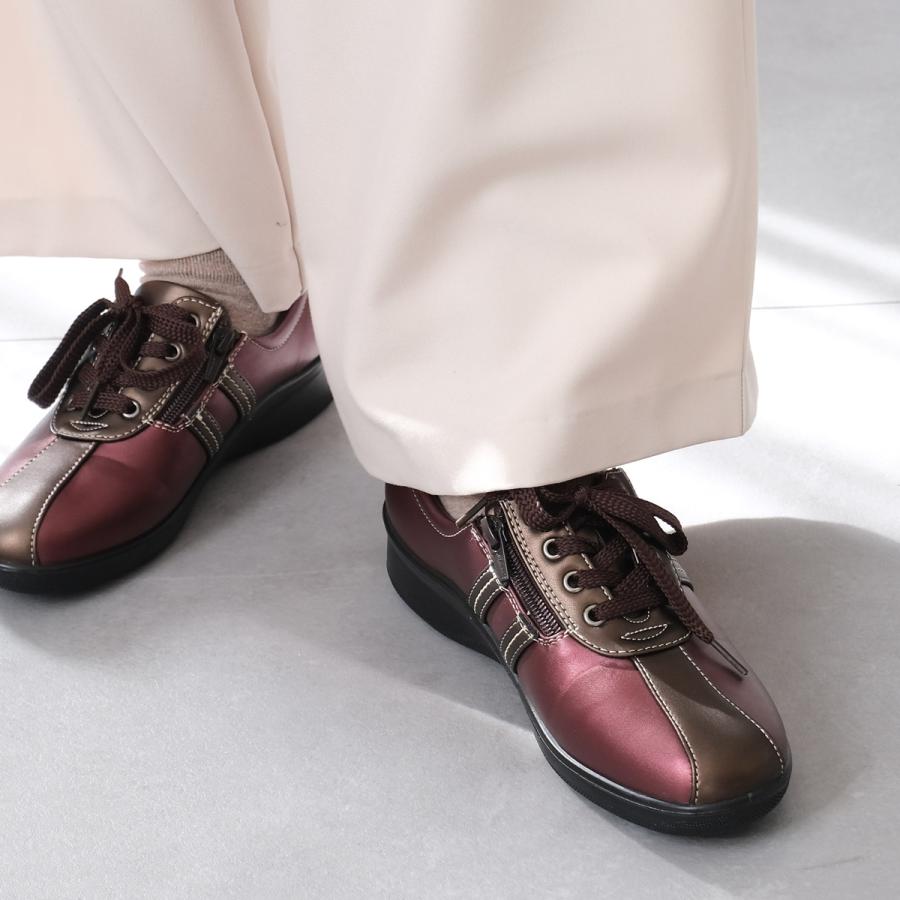 スニーカー レディース ウォーキングシューズ 3E 幅広 ゆったり 軽量