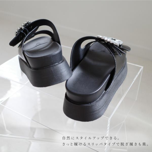 サンダル レディース リカバリーサンダル 厚底サンダル ダブルベルト
