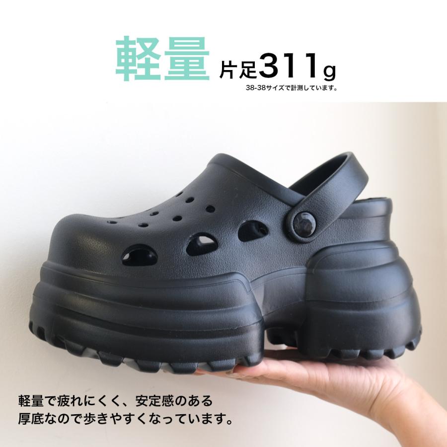 サンダル サボ レディース 厚底 軽量 履きやすい 歩きやすい 柔らかい