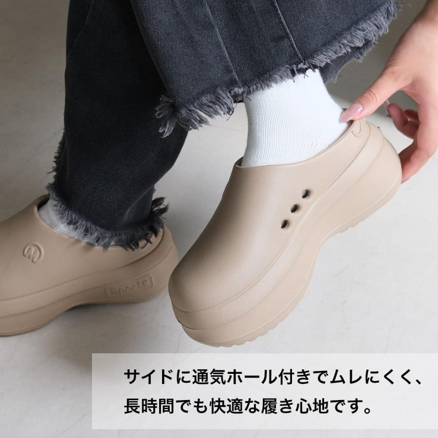 サボ サンダル レディース 厚底 完全防水 履きやすい 防水 歩きやすい
