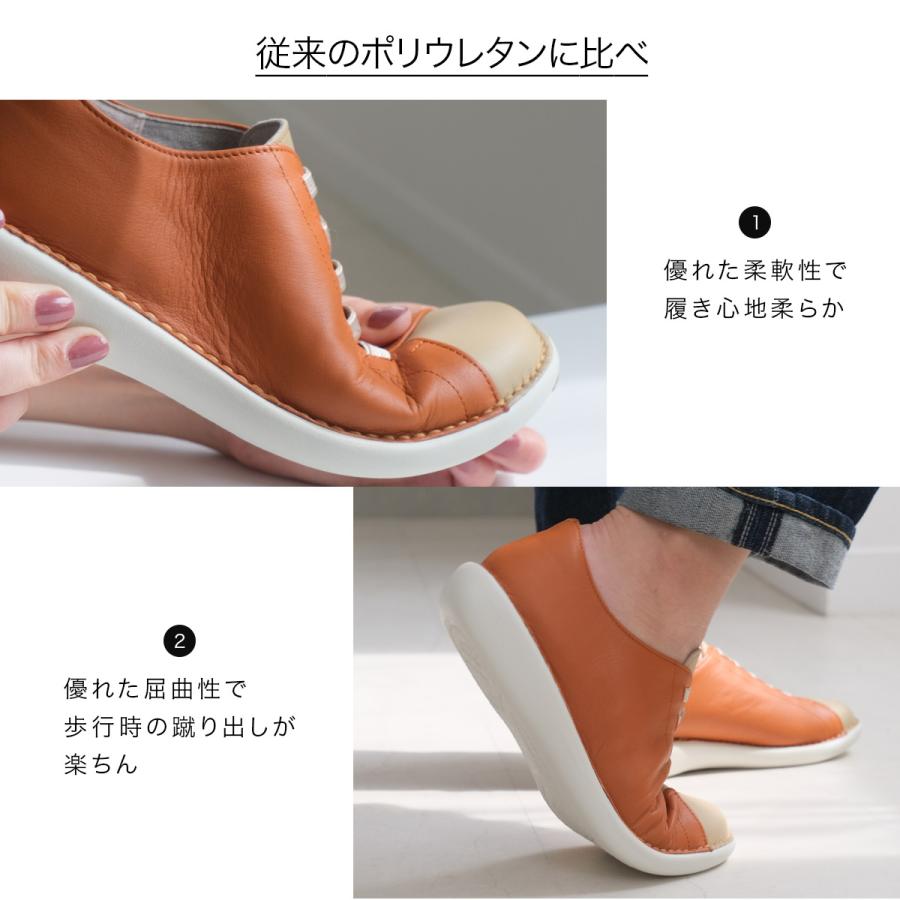 herb ハーブ スリッポン スニーカー レディース 紐なし 本革 軽量