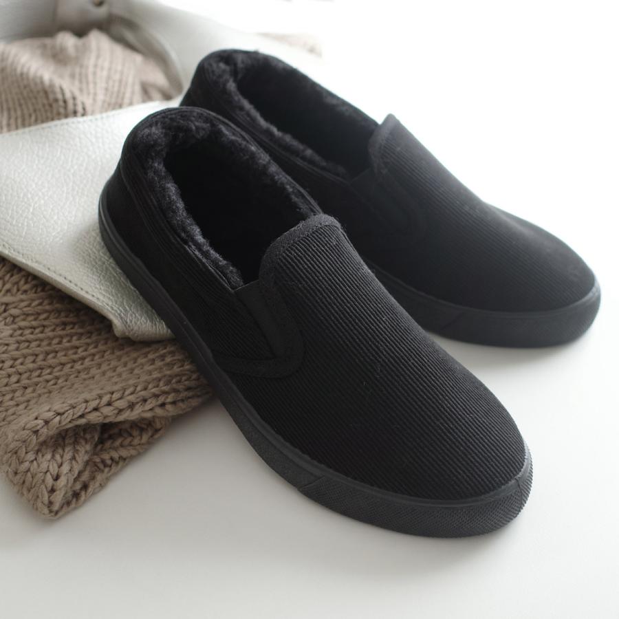 スリッポン レディース ボア スニーカー メンズ 暖かい 裏ボア 履きやすい 裏起毛 大きいサイズ ファー カジュアル 内側ボア 防寒 痛くない 黒 冬 amiami エディ | AmiAmi | 18
