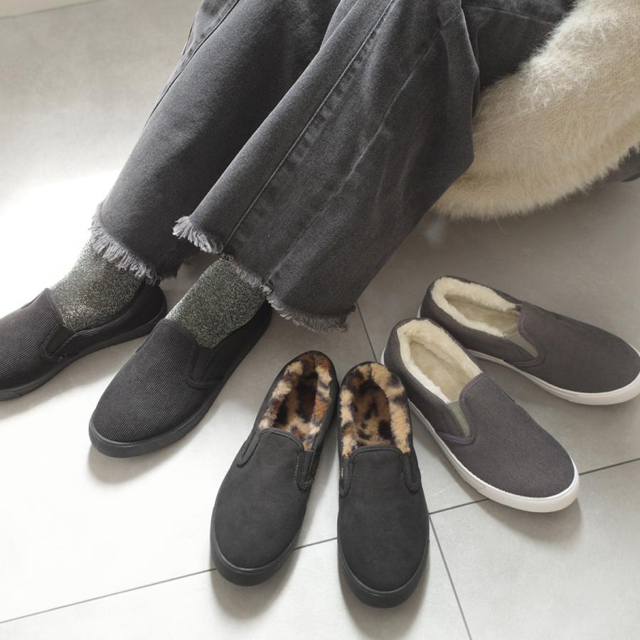 スリッポン レディース ボア スニーカー メンズ 暖かい 裏ボア 履きやすい 裏起毛 大きいサイズ ファー カジュアル 内側ボア 防寒 痛くない 黒 冬 amiami エディ | AmiAmi | 20