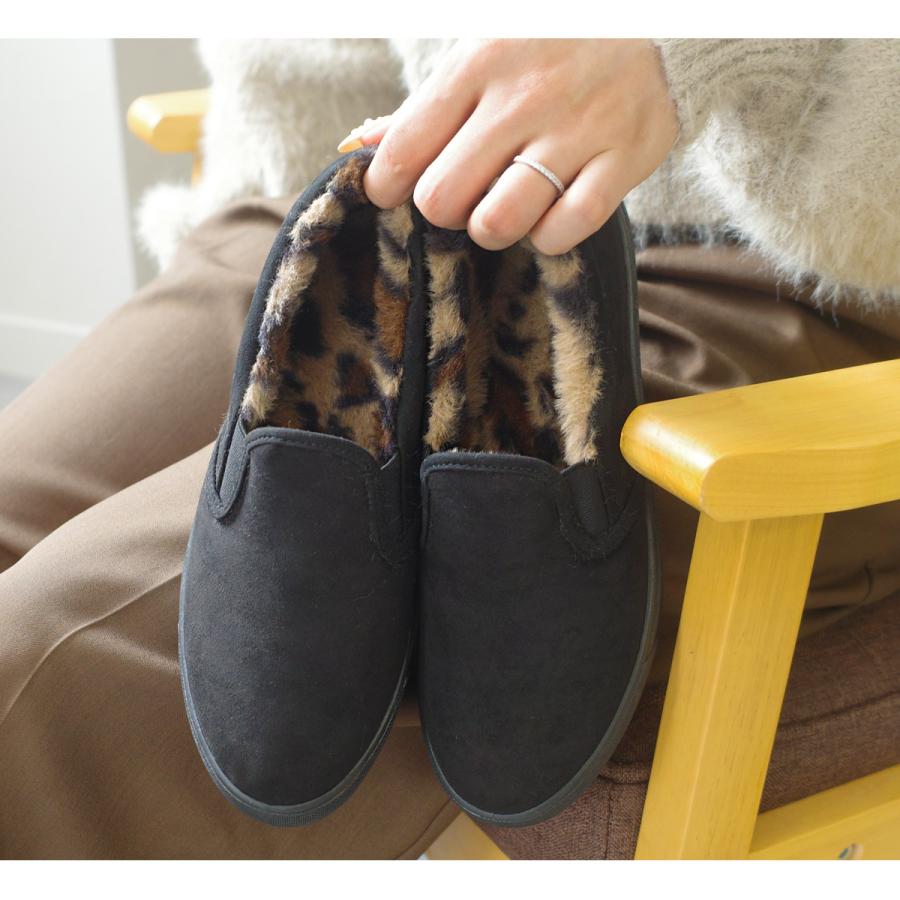 スリッポン レディース ボア スニーカー メンズ 暖かい 裏ボア 履きやすい 裏起毛 大きいサイズ ファー カジュアル 内側ボア 防寒 痛くない 黒 冬 amiami エディ | AmiAmi | 09