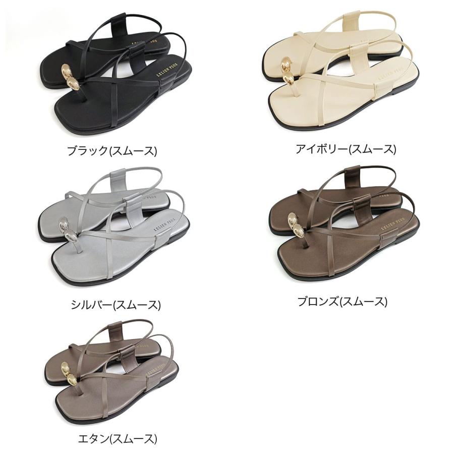 サンダル レディース サムリング 痛くない ミュール ぺたんこ フラット 歩きやすい きれいめ スクエアトゥ ゴムストラップ 履きやすい 夏 黒 白 AmiAmi アミアミ | AmiAmi | 06