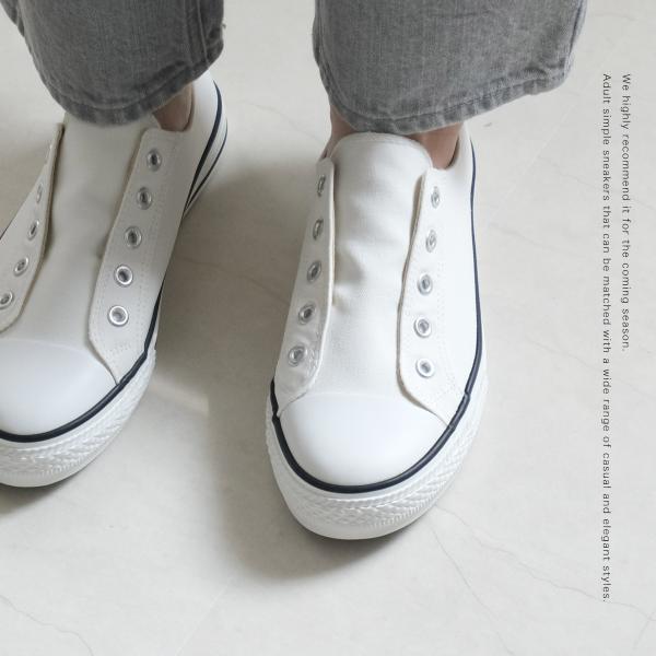 AmiAmi スリッポン スニーカー レディース ローカット シューズ 紐なし