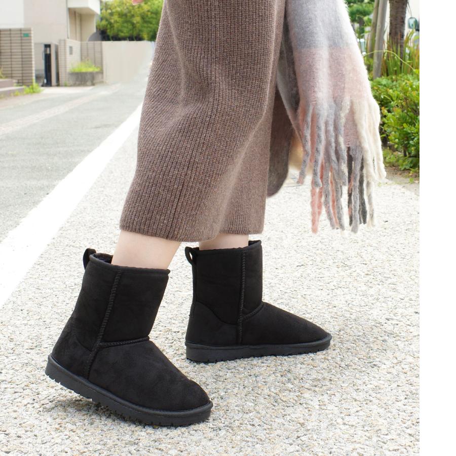 plum☆様　UGG ボアブーツ 24 24.5 ブラック ファー 防寒 防水 AmiAmi（アミアミ） スノーブーツ レディース 暖かい 防水 厚底 ボア