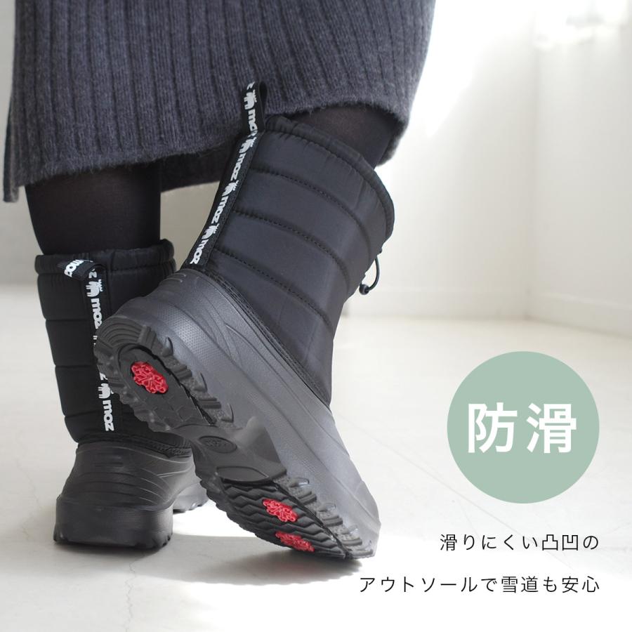 moz モズ ショートブーツ スノーブーツ ファー ボア ブーツ