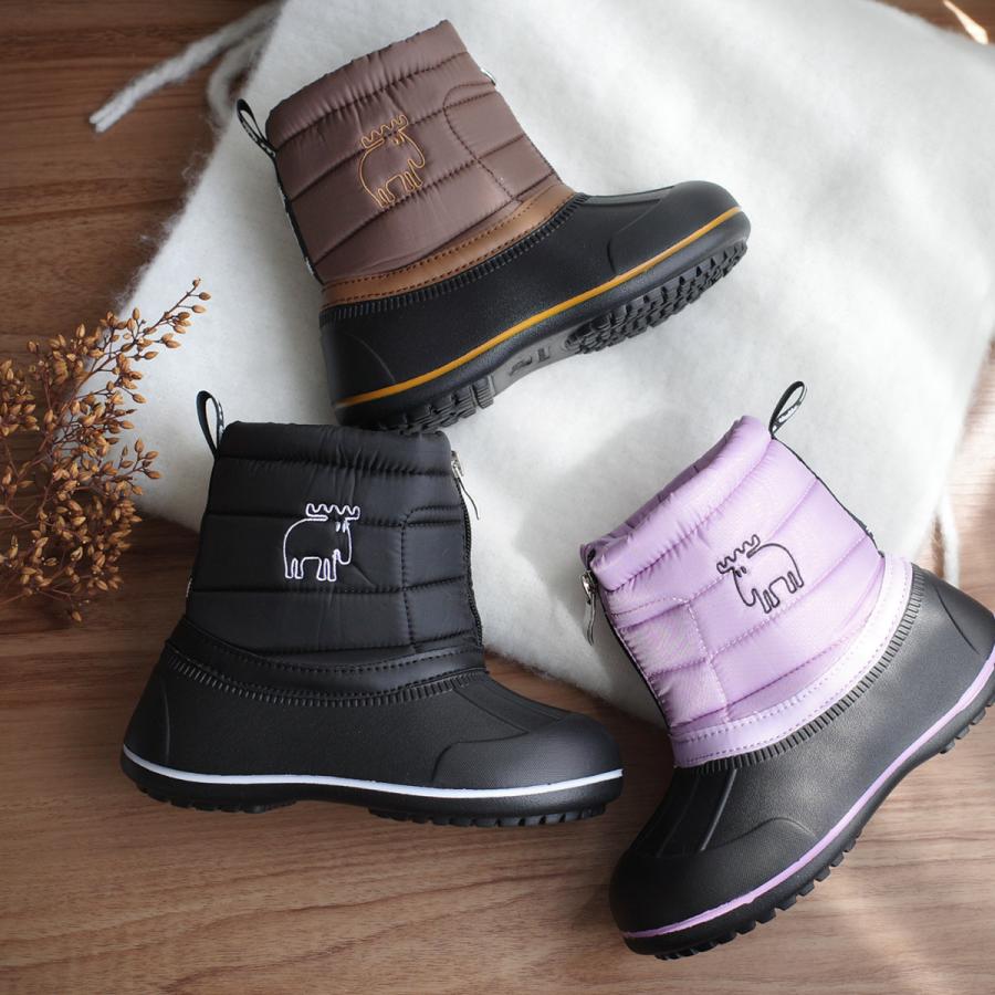 moz（モズ） スノーブーツ キッズ ボア ショートブーツ 暖かい 歩き