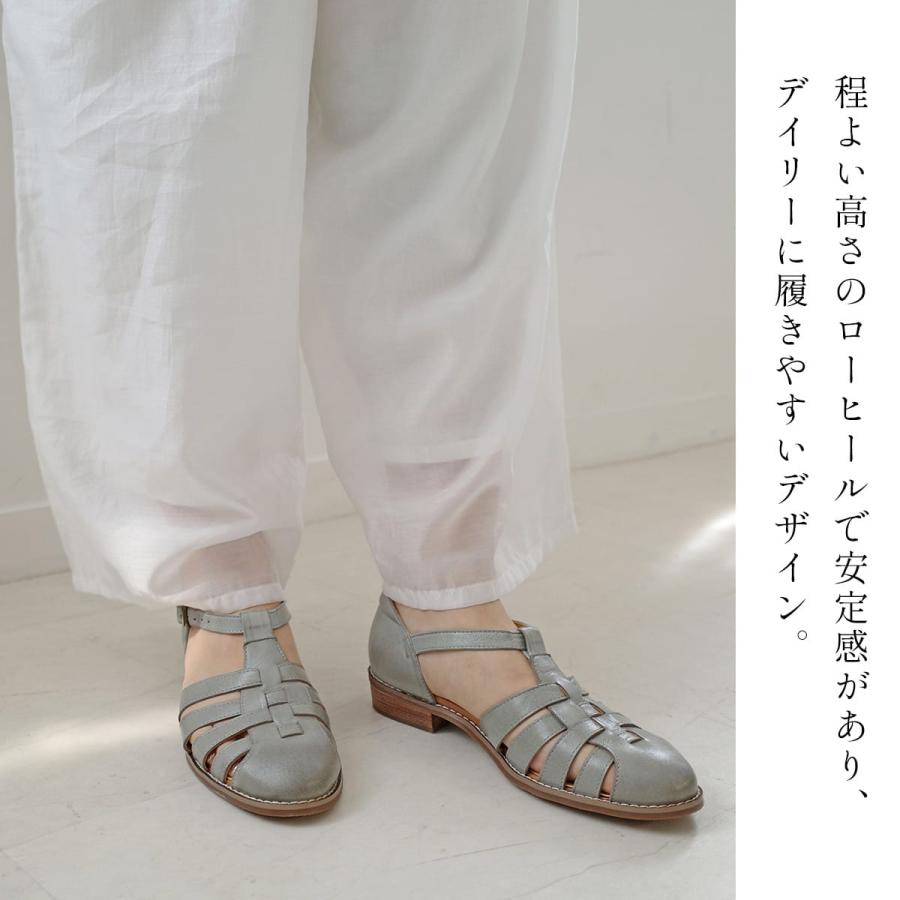 サンダル 革 レディース ウェッジソール 痛くない 歩きやすい フラット