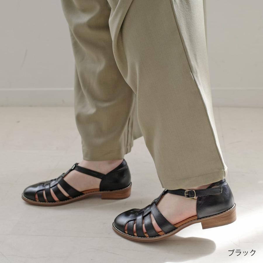 サンダル 革 レディース ウェッジソール 痛くない 歩きやすい フラット