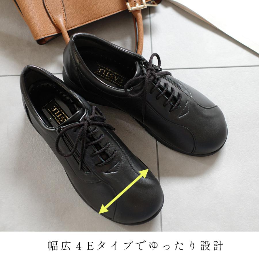 カジュアルシューズ レディース スニーカー 本革 日本製 履き