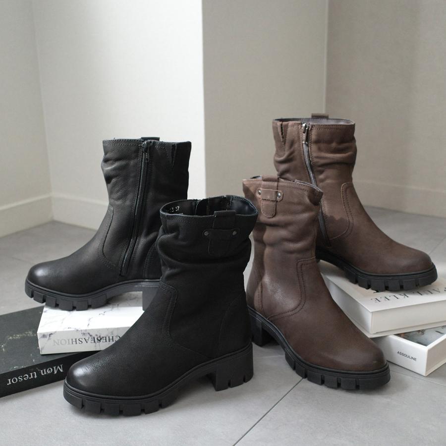 ショートブーツ 本革 レディース 歩きやすい 牛革 ヌバック 履きやすい