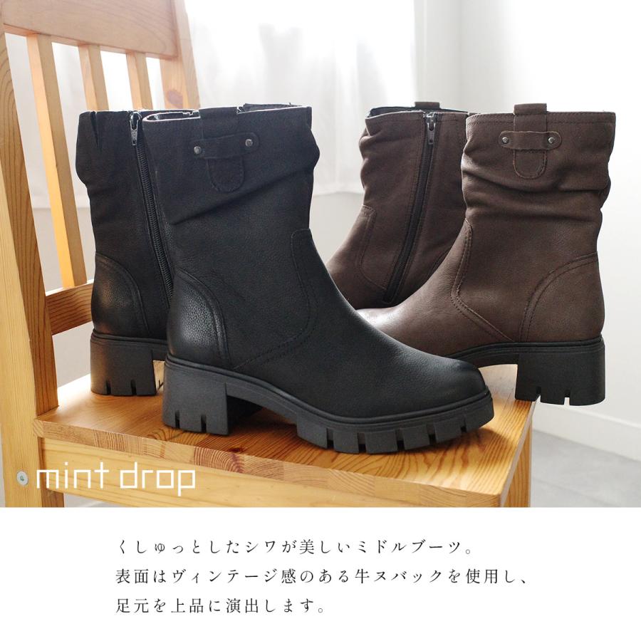 ショートブーツ 本革 レディース 歩きやすい 牛革 ヌバック 履きやすい